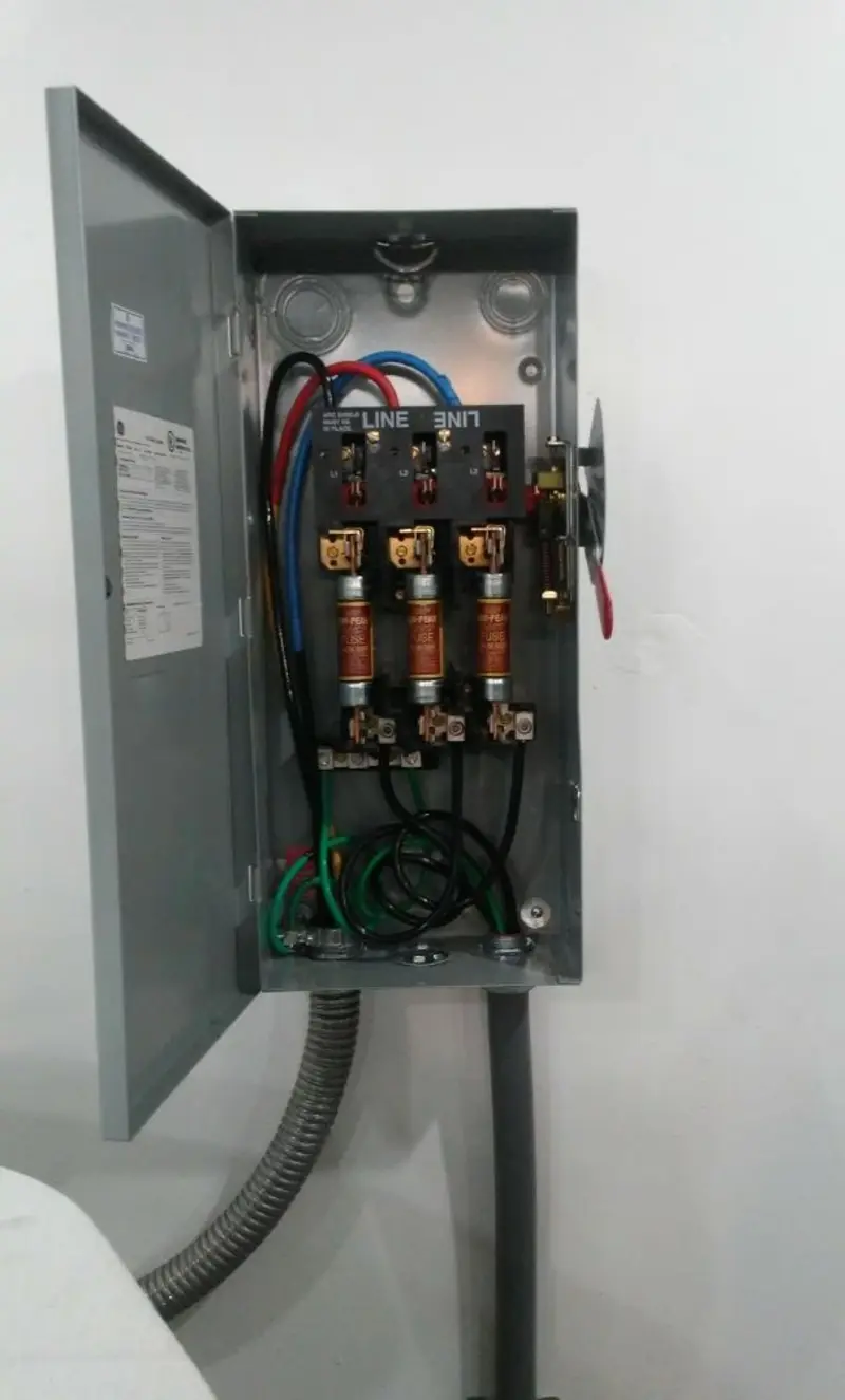 Three-phase disconnect switch installed for Electrical Wiring & Rewiring in Lake Tansi
